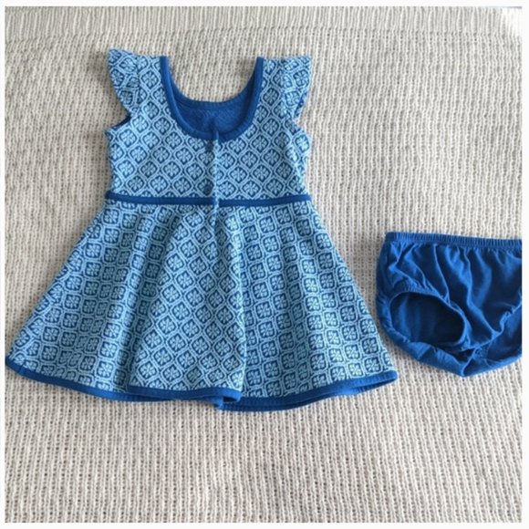 Janie and Jack Geometric Print Ponte Knit Dress - Picture 3 of 5